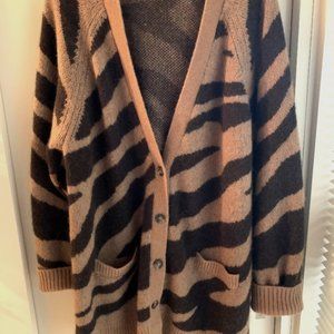 Banana Republic Zebra Stripe Cardigan